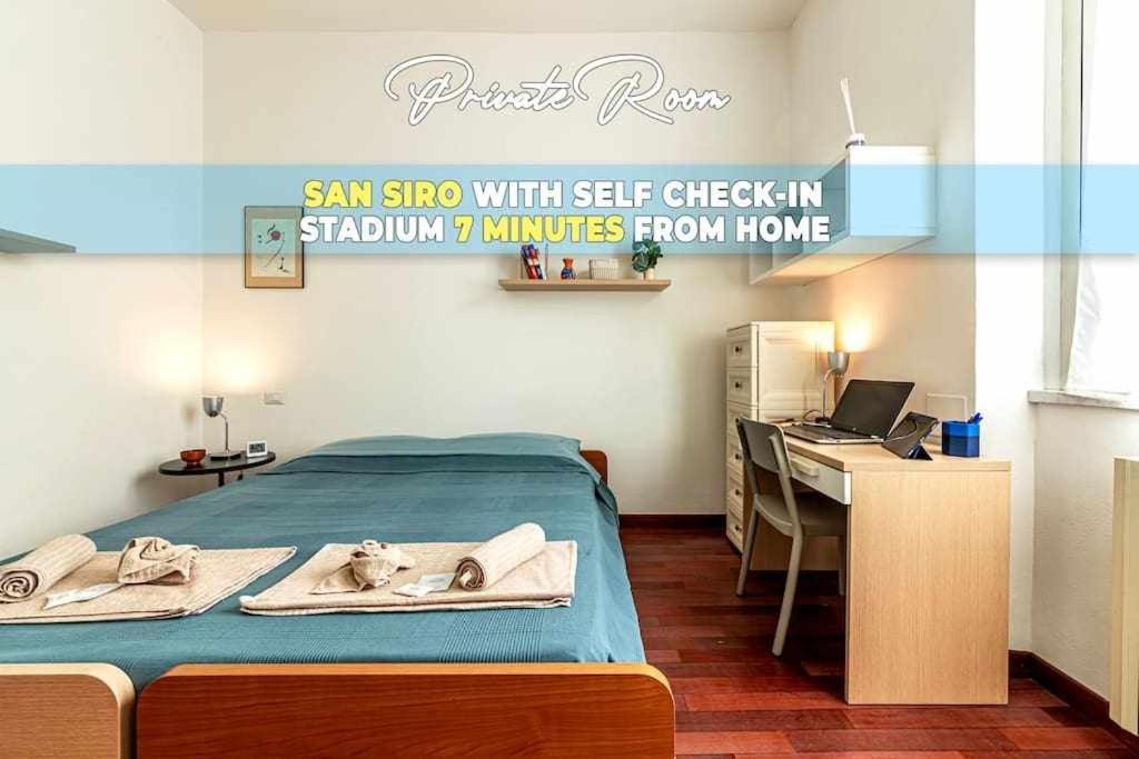 San Siro A 7 Minuti Stanza Top Con Zone Comuni Mailand Exterior foto